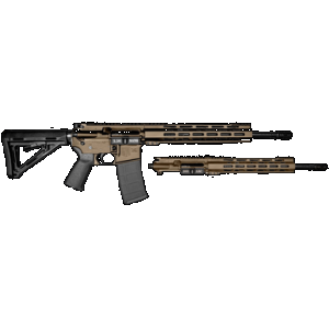 Diamondback DB1721K061 DB15 Combo 5.56x45mm NATO & 300 Blackout 16" 30+1, FDE Carbon Rec/12" M-LOK Handguard, Black Magpul Carbine Stock & Grip, Includes 2 Uppers