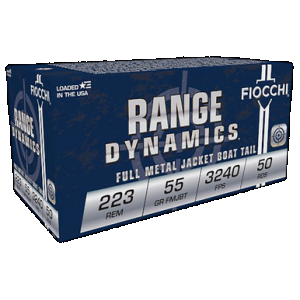FIOCCHI Training Dynamics Centerfire Rifle Ammo 223 Rem. 55 Gr. Fmjbt 50 Rd.