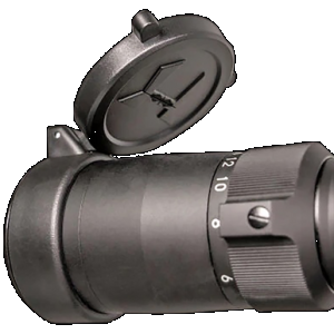 Huskemaw Optics 20SFC416 Blue Diamond Flip-Up Lens Caps Black Rubber 42mm Objective, Compatible w/Blue Diamond 4-16x42mm