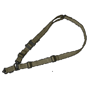 Magpul MAG518-RGR MS4 Sling GEN2 made of Ranger Green Nylon Webbing with 1.25" W, Adjustable One-Two Point Design & 2 QD Push Button Swivels for AR-Platforms