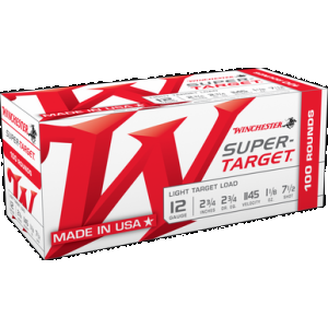 Winchester Ammo TRGT127VP Super-Target Light Target 12Gauge 2.75" 1 1/8oz 7.5Shot 100 Bx/2 Case *Value Pack