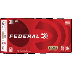 Federal Champion 380 ACP Full Metal Jacket 95 Grain 50 Rounds