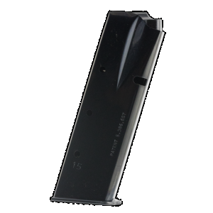 Mec-Gar MGBRHP15B Standard Blued Detachable 15rd 9mm Luger for Browning Hi-Power/Springfield SA-35
