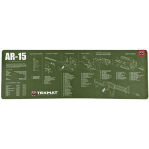 TekMat TEKR36AR15OD AR-15 Cleaning Mat AR-15 Parts Diagram 12" x 36"
