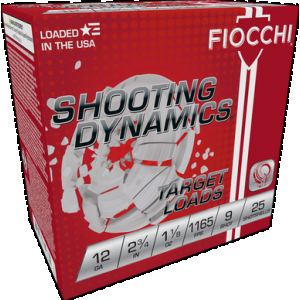 FIOCCHI 12sd18l9 Shooting Dynamics Target 12gauge 2.75" 1 1/8oz 9shot 25 Rounds