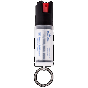 S&W Pepper Spray 1201 Pepper Spray OC Pepper Range 10 ft 0.50 oz Clear Includes Keycap