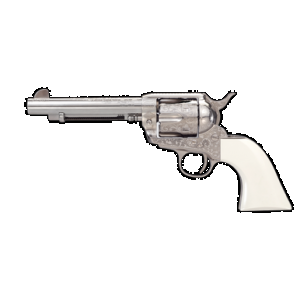 Taylor's 1873 Outlaw Legacy Handgun .45 Colt 6rd Capacity 5.5" Barrel Engraved Nickel with White
