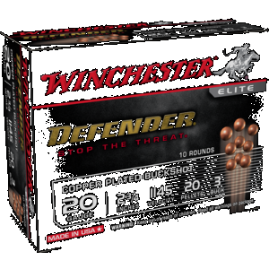 Winchester Defender Load 20 ga. 2.75 in. 20 Pellet 3 Buck 10 rd.