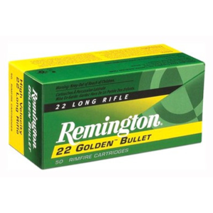 Remington Golden Bullet 22 Long Rifle Plated Round Nose 40 Grain 50 Rounds