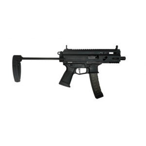 Grand Power Stribog SP9A3S Pistol - Black | 9mm | 5" Threaded Barrel | 30rd | PDW Brace w/ Tailhook
