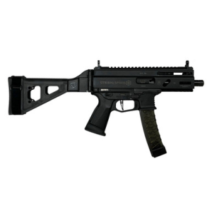 Grand Power Stribog SP9A3S Pistol - Black | 9mm | 5" Threaded Barrel | 30rd | Folding SBT Brace