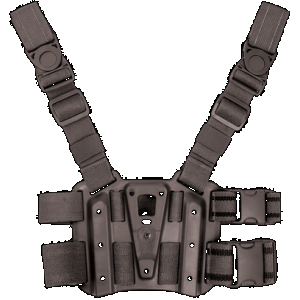 Blackhawk 432000PBK Tactical Holster Platform Black Carbon Fiber Leg Mount Fits Blackhawk Concealment/Duty Holsters