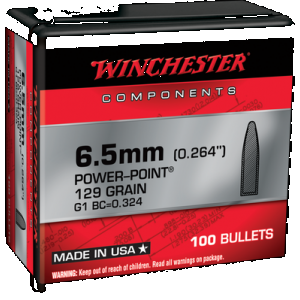 WINCHESTER Ammo Power-point 6.5 Creedmoor 129 Grain 100 Rounds 020892643017 163293