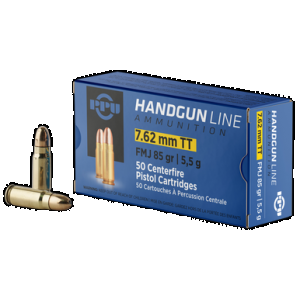PRVI Partisan Pph7tf 7.62x25mm Tokarev Full Metal Jacket 85 Grain 50 Rounds
