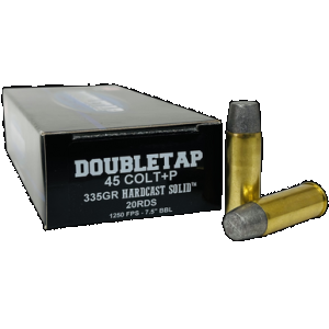 DOUBLETAP Ammunition 45p335hc 45colt+p 335gr Hard Cast Solid 20 Rounds