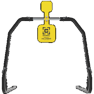 Caldwell 1196226 Daul Spinner Yellow AR500 Steel 3/8" Thick Standing Target Includes 5" & 8" Plates