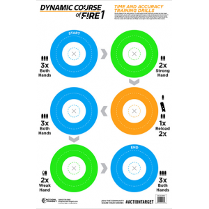 Action Target GSDCFIRE1100 Dynamic Course Circle Paper 23" x 35" Multi-Color 100 Per Box