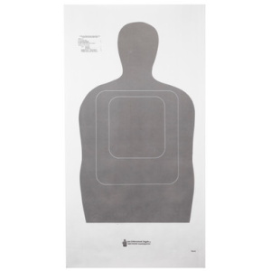 Action Target TQ15GRAY100 Qualification Standard Silhouette Paper Hanging 24" x 45" Gray/White 100 Per Box