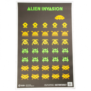 Action Target GSALIENIN100 Entertainment Black Light Aliens Paper Hanging 23" x 35" Multi-Color 100 Per Box