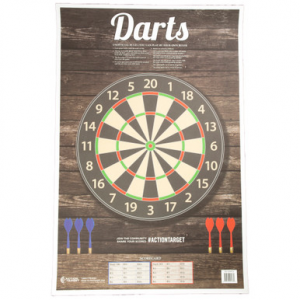 Action Target GSDARTS100 Entertainment Dart Board Paper Hanging 23" x 35" Multi-Color 100 Per Box