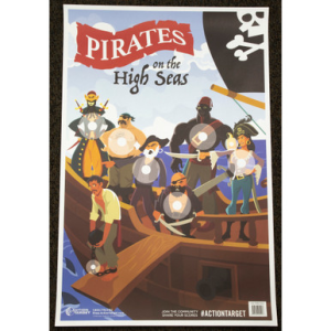 Action Target GSPIRATES100 Entertainment Pirates/Sailor Paper Hanging 23" x 35" Multi-Color 100 Per Box