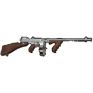 Thompson T150DCRTS 1927A-1 Deluxe 45 ACP Caliber with 16.50" Barrel, 20+1 Capacity (Stick), 50+1 Capacity (Drum), Hard-Chrome w/Tiger Stripe Metal Finish, American Walnut Stock Wood Grip Right Hand