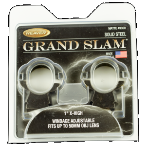 Weaver Mounts 49320 Grand Slam Windage Adjustable Matte Black 1" Extra High