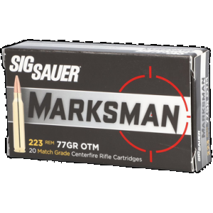 SIG Sauer E223m120 Marksman 223 Rem 77 Gr Open Tip Match 20 Rounds