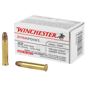 Winchester USA Dynapoint 22 Magnum Copper Plated Hollow Point 45 Grain 50 Rounds
