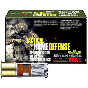 BRENNEKE Tactical Home Defense Slugs 20 Ga. 2 3/4 In. 3/4 Oz. 5 Rd.