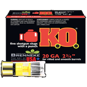 BRENNEKE Ko Slugs 20 Ga. 2 3/4 In. 3/4 Oz. 5 Rd.