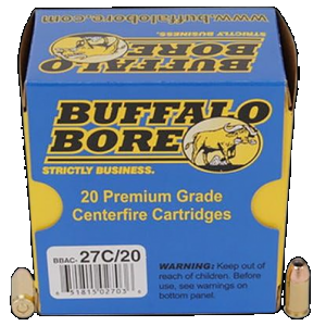 BUFFALO Bore Ammunition 27c20 Personal Defense Strictly Business 380acp +p 90gr Jacketed Hollow Point 20 Rounds