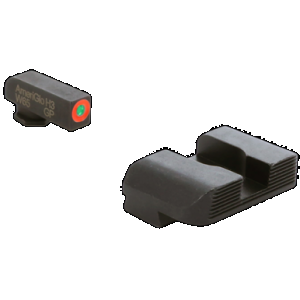AmeriGlo GL434 Protector Sight Set for Glock Green Tritium Orange Outline Front Sight-Black Serrated Rear Sight
