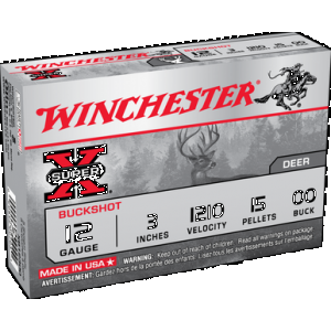 Winchester Ammo XB12300VP Super X 12Gauge 3" 15Pellets 00Buck Shot 15 Rounds