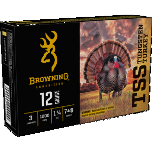 BROWNING Ammo B193921230 Tss Tungsten Turkey 12gauge 3" 1 3/4oz Tungsten 7/9shot 5 Rounds