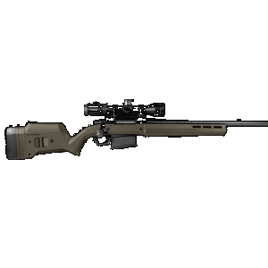 Magpul MAG483-ODG Hunter 700 Stock Fixed with Aluminum Bedding & Adjustable Comb OD Green Synthetic for Remington 700 LA