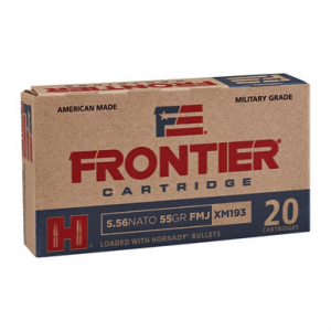 Hornady Frontier Rifle Ammo 5.56 NATO 55 gr. FMJ 150 rd.