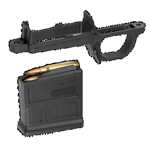 Magpul MAG497-BLK Bolt Action Mag Well Hunter 700 Stock Made of Polymer w/ Black Finish Includes PMAG5 7.62 AC Magazine