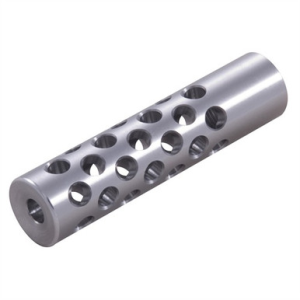 #2 MUZZLE BRAKE 22 CALIBER 1/2-28 CHROME MOLY SILVER - Keeno Arms