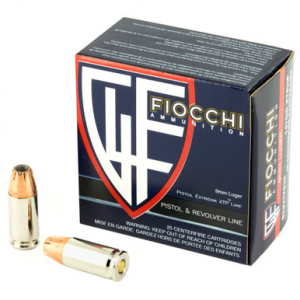 Fiocchi Hyperformance Defense Pistol Ammo 9mm 147 gr. XTPHP 25 rd.