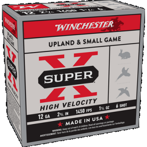 WINCHESTER Ammo X12hv6 Super X High Velocity 12gauge 2.75" 1 1/4oz 6shot 25 Rounds