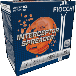 Fiocchi 12CPTR8 Exacta Target Interceptor Spreader 12Gauge 2.75" 1oz 8Shot 25 Rounds
