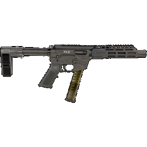 FREEDOM ORDNANCE FX9P8SBM FX-9 9mm Luger 31+1 8" Black Nitride Steel Barrel, M-LOK Handguards, Black Anodized Aluminum Picatinny Rail Receiver, Black SB Mini Brace, AR15 Grip