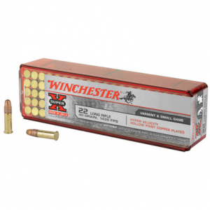 WINCHESTER Hyper Velocity 22 Long Rifle Plated Hollow Point 40 Grain 100 Rounds