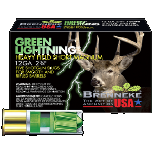 Brenneke Green Lightning Slugs 12 ga. 2 3/4 in. 1 1/4 oz. 5 rd.