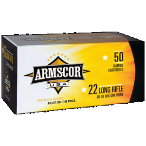 ARMSCOR .22lr High Velocity Hollow Point 36 Grain 50 Rounds