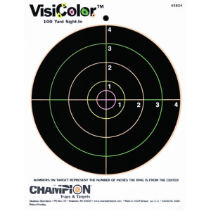 Champion Targets Champion Targets 45824 Adhesive Visicolor Targets, 8 Bullseye, 10 Pack - $7.16 at Shooting Surplus