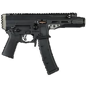 Nemo Arms MNG-9MM-C Mongoose 9mm Luger 35+1 5.80" Black Front Cap Compensator, Black Picatinny Rail Receiver, Black Grip, Ambidextrous