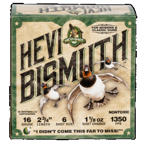 HEVI-SHOT Hs16706 Hevi-bismuth 16gauge 2.75" 1 1/8oz Bismuth 6shot 25 Rounds