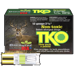 BRENNEKE Sl122tko Tko 12gauge 2.75" 2/3oz Slug Shot 5 Rounds 4030128121093 111855